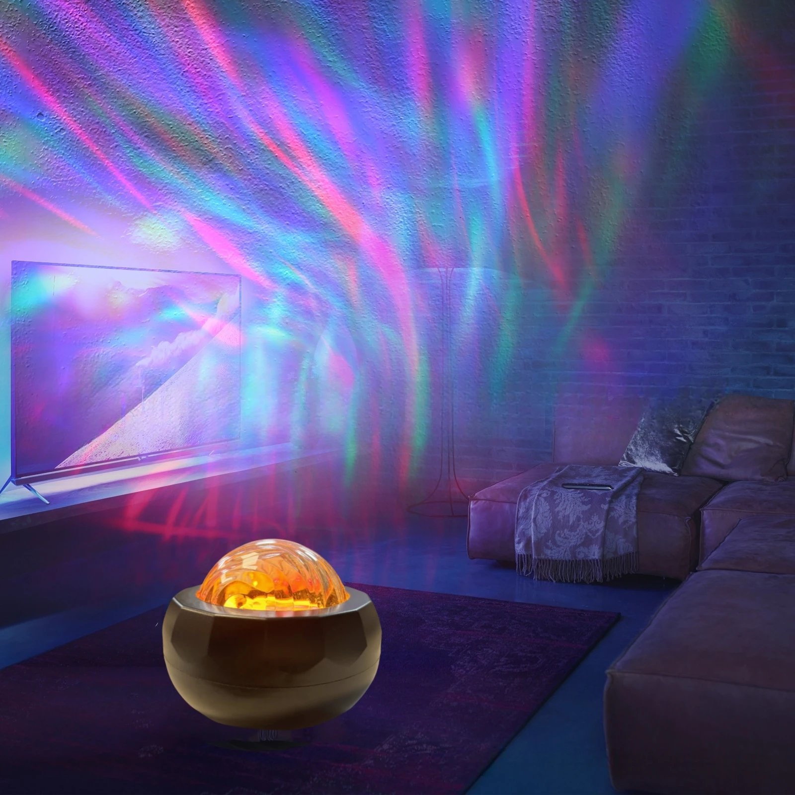 USB Aurora светодиодная звездная потолочная проекционная лампа с автоматическим вращением, синхронизация музыки, декор для сцены, ночник с дистанционным управлением, светильник для домашнего кинотеатра