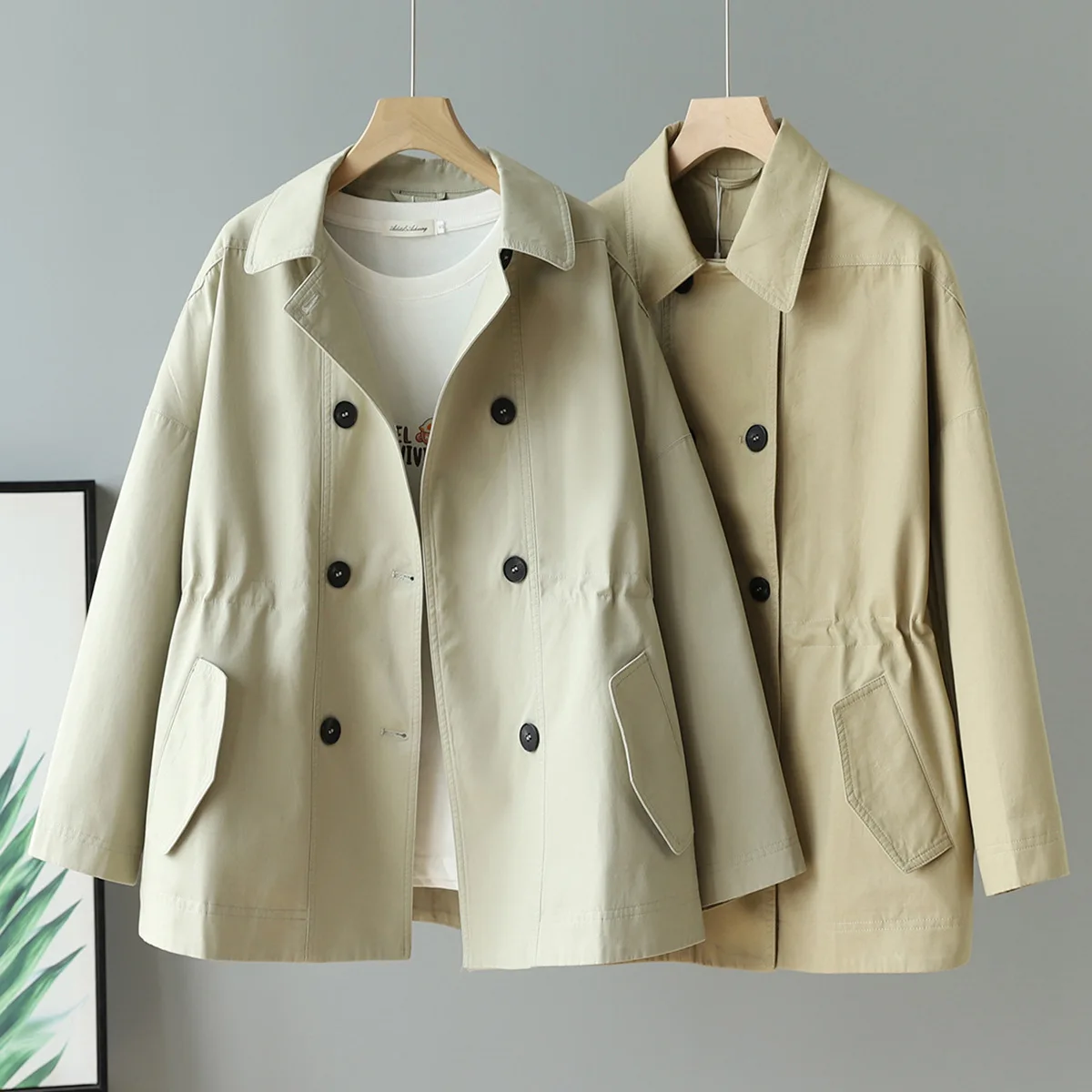 

New Fashion Spring Autumn Women's Jacket Long Sleeve Windbreaker Female Casual Basic Coat Loose Short Jacket Outerwear Overcoat