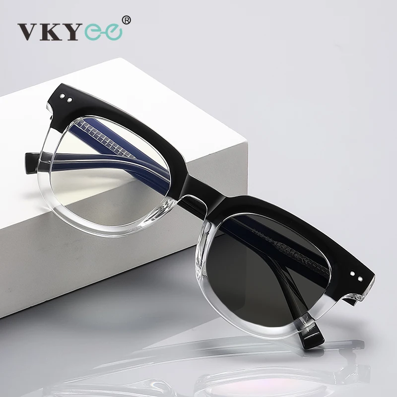 

VKYEE Fashion Small Frame Glasses Simple Style Women's Anti-blue Light Glasses Customizable Prescription Photochromic Glasses