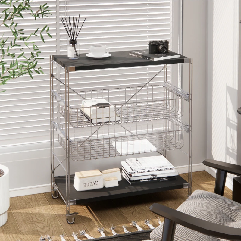 JC Youth Liangpin Cart Shelf Multifunctional Japanese Floor Storage Rack Snack Kitchen Pot Storage Rack