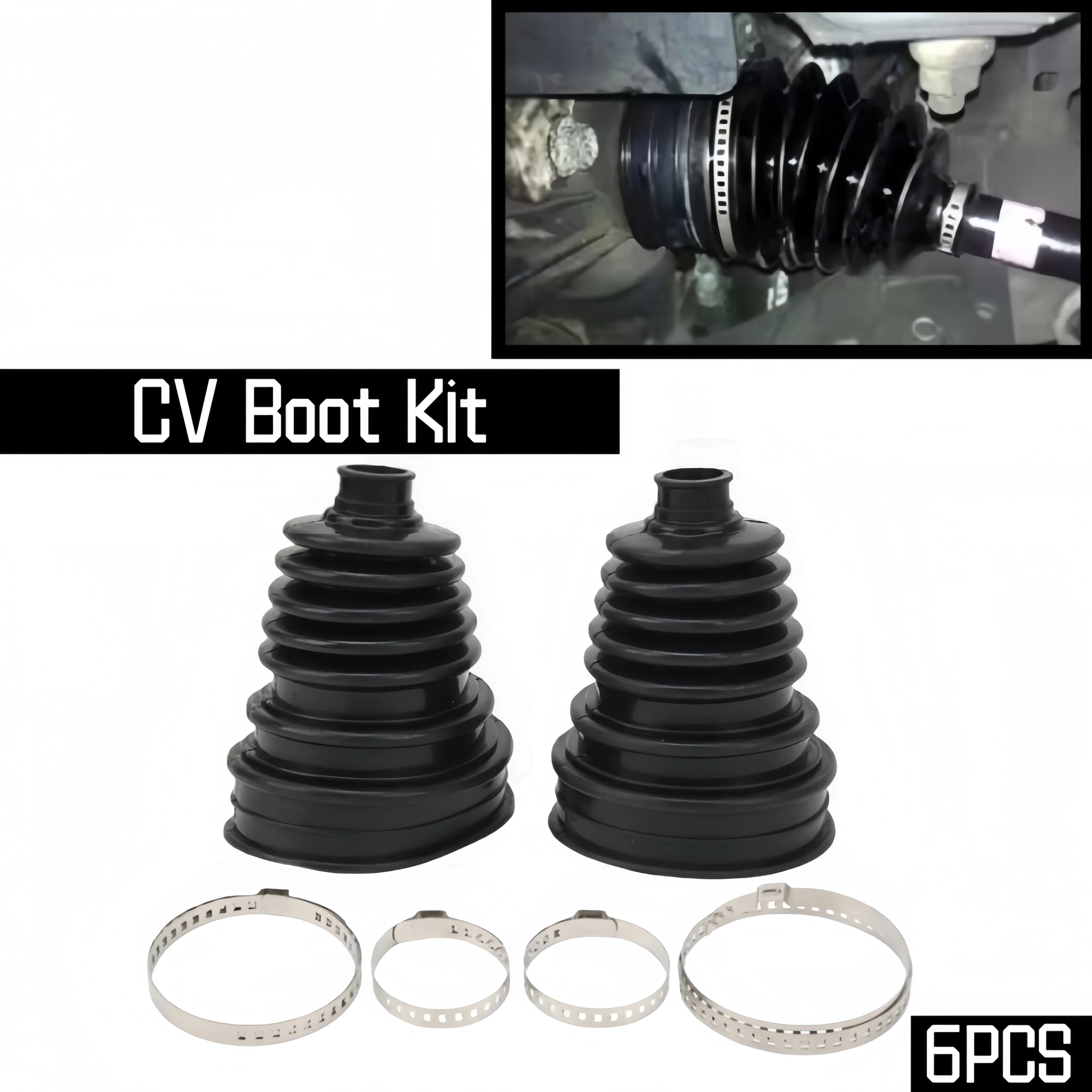 Universal CV Boot Kit Constant Velocity Joint Dust Cover Set For Vehicle Drive Shaft Auto Repair Anti-Aging Wear Protection