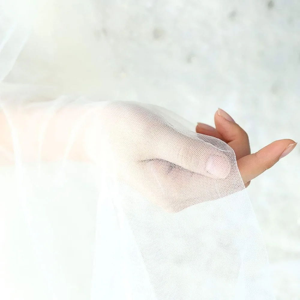 Unsutuo Sisir Kerudung Pernikahan Kerudung Katedral Pengantin 1 Tingkat Sisir Rambut Pernikahan untuk Pengantin Wanita, 118 Inci