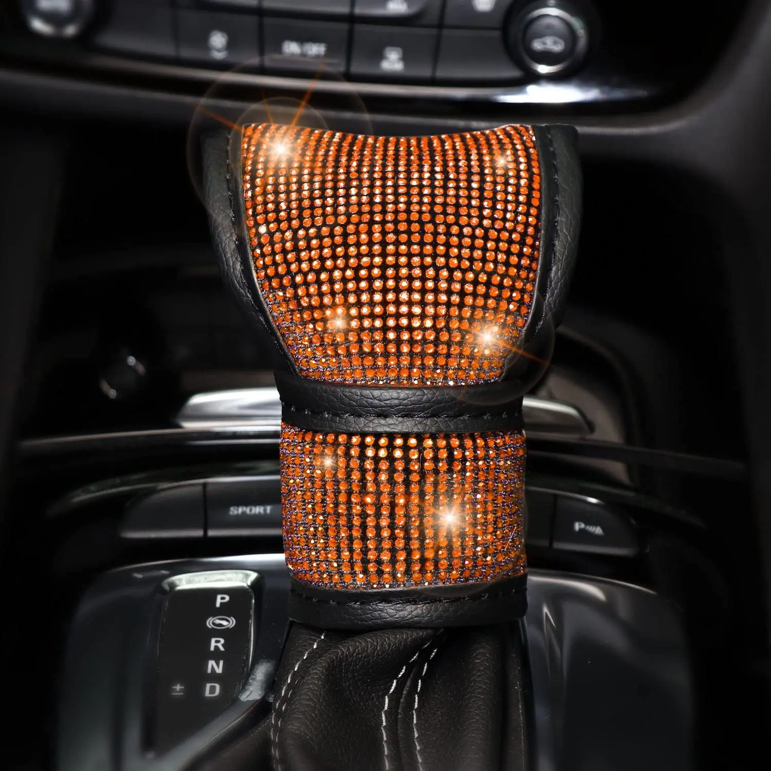 38 cm Bling Auto Zubehör Set Für Frauen Strass Lenkrad Abdeckung Sicherheitsgurt Abdeckungen Getriebe Shift Abdeckung Diamant Tasse Pads – Detail 21