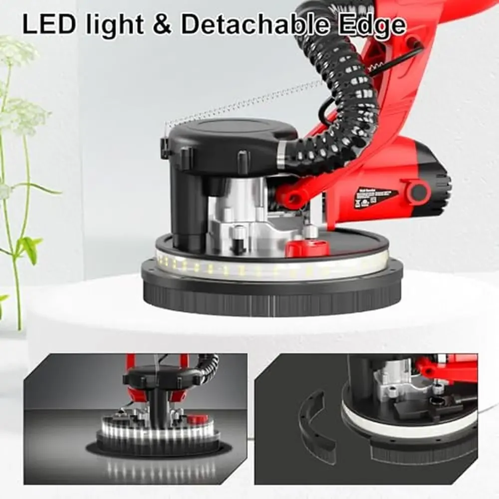 الكهربائية دريوال ساندر 6.8A 750 واط أداة مع 7 سرعات 800-1750 دورة في الدقيقة مصباح ليد مجمع الغبار زوايا مجموعة إزالة حقيبة قفازات فرشاة