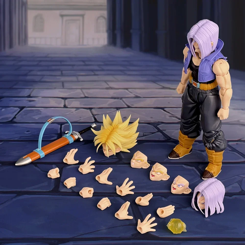 

In Stock Demoniacal Fit Dragon Ball Z SHF Action Figure Trunks THE COMING ONE TOP GUN Trunks Anime Action Figure Model Toys Gift