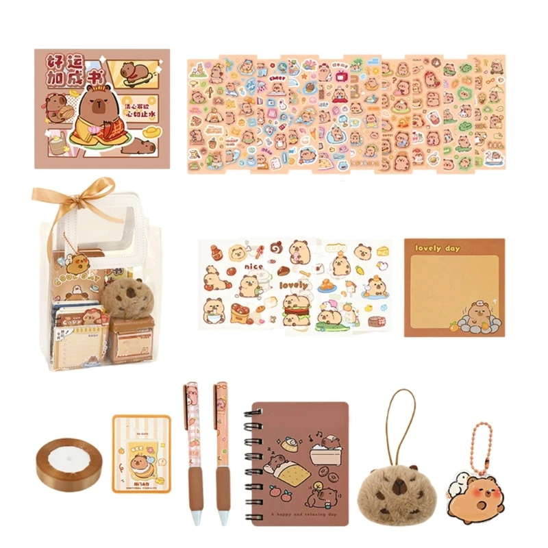 fournitures scolaires pour enfants, 73/105/127 pièces, comprend petit carnet notes, stylo à bille en papier,