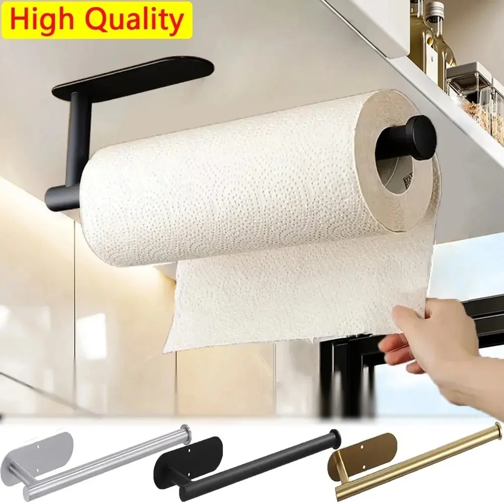 

Paper Towel Holder No Drilling Toilet Paper Holder Kitchen Paper Towel Holder Stainless Steel Napkin Storage Rack DIY Accessorie