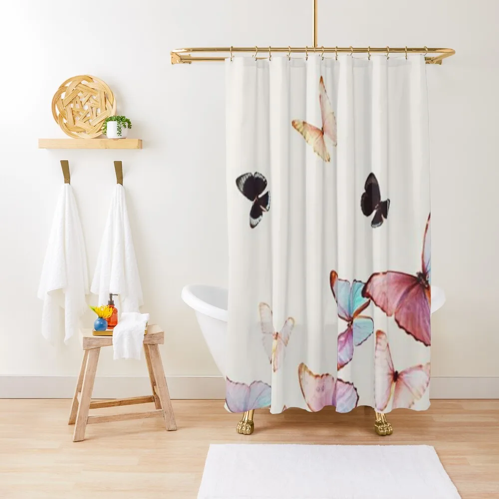 

Butterfly Shower Curtain Elegant Bathroom Cute Shower Waterproof Shower Toilet Accessories Bathroom Curtain