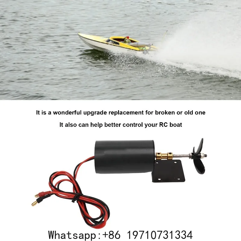 Generic RC Underwater Thruster – 545 50T Brushed Motor Propeller, Waterproof High Thrust for Remote Control Boat Model