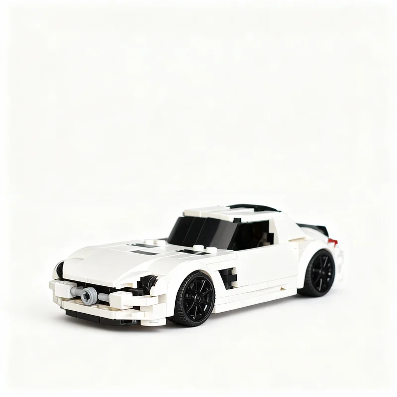 327PCS MOC City Champions Super Car Heavy Truck Sls Amg Black Series Model Technology DIY Assembly Building Blocks Display Gift