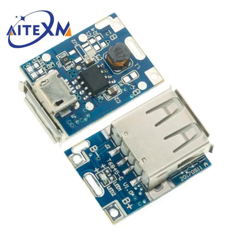 Type-C/Micro USB 5V 2A/1A Boost Converter Step-Up Power Module Lithium Battery Charging Protection Board Display For DIY Charger
