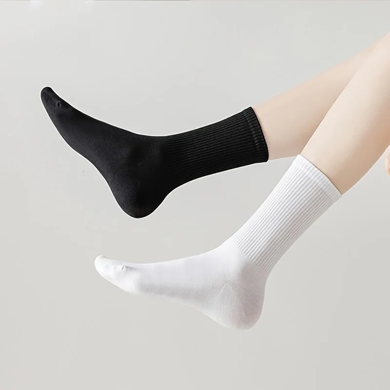 10 pares de calcetines de mujer: transpirables, paquete de 10 antiolor y longitud media informal para todas las estaciones
