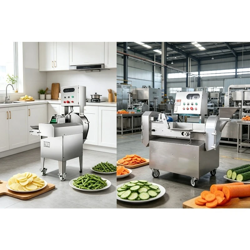 Commercial Veg Processor, Dual Head Fruit Slicer with Interchangeable Cutters, Heavy Duty Chopper for Hotel Kitchen Use