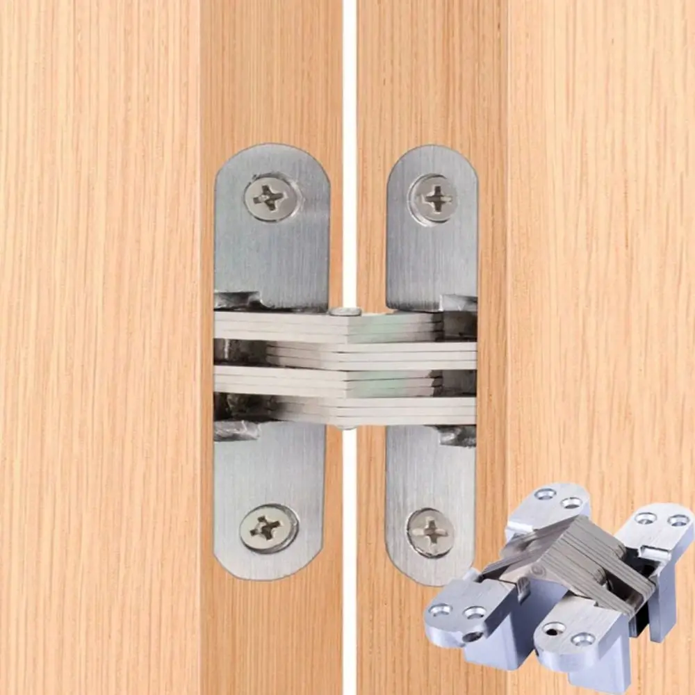 

Stainless Steel Invisible Hinge Silent Design Heavy Duty Concealed Hinge Golden Zinc Alloy Thickened Durable Cabinet Door Hinge