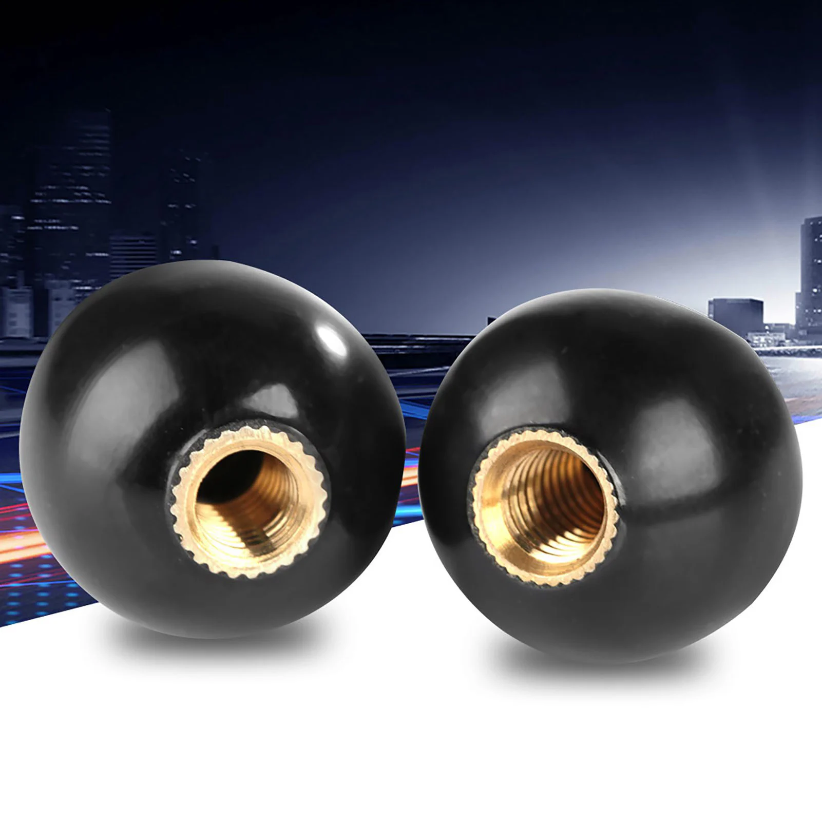 BM6*20 Round Bakelite Ball Gear Lever Shift Knob Machine Tool Replacement Copper Insert Ball Shift Knob Round Shift Knob