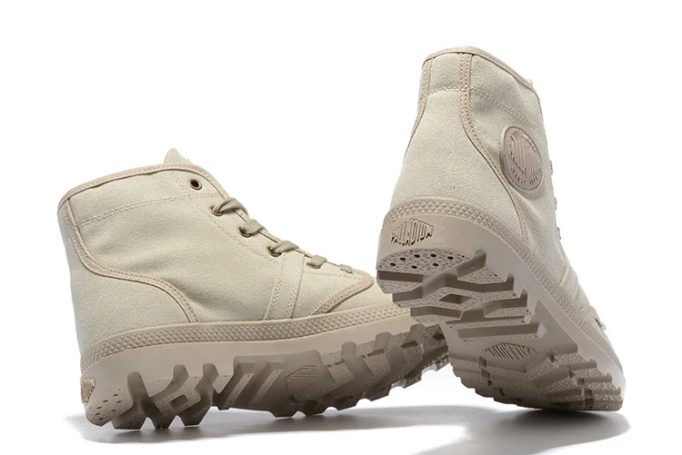 PALLADIUM Pampa-Tênis Respiráveis Casuais Hi Work, Botas de Tornozelo, Sapatos de Caminhada Masculina, Sapatos de Lace Up Canvas Originais, Tamanho 39-45