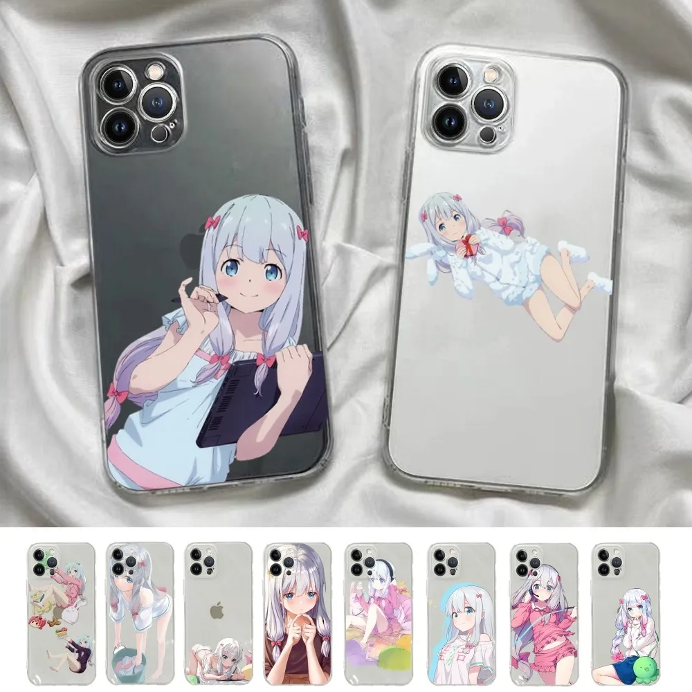 Cute Girl Izumi Sagiri Phone Case For iPhone 11 12 13 14 Mini Pro Max XR X XS TPU Clear Case For 8 7 6 Plus SE 2020