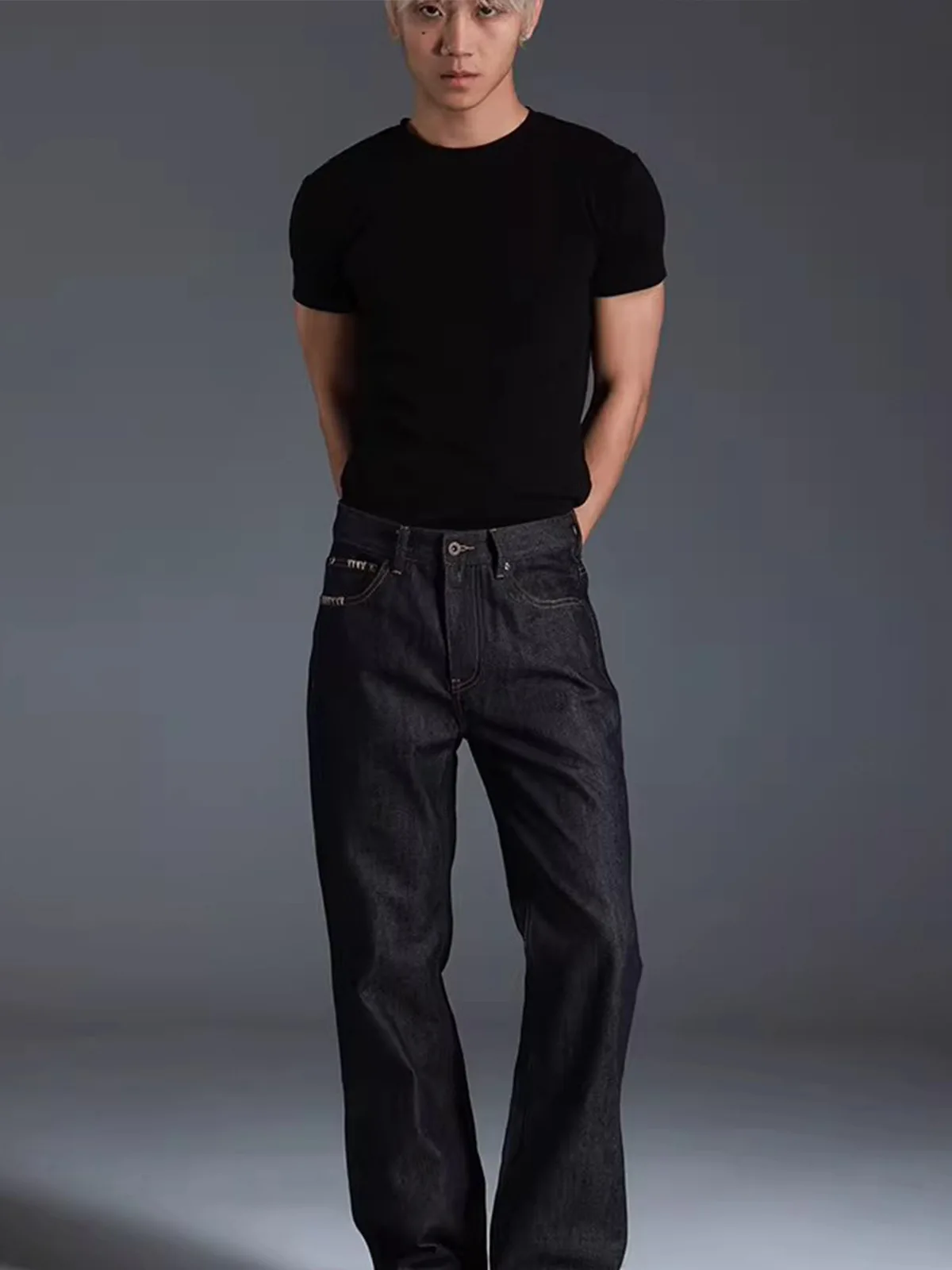 Men's Jeans Hand-Stitched 13.5-Ounce Rawhide 646 Micro Flare Fit Denim Pants 85% cotton 15%