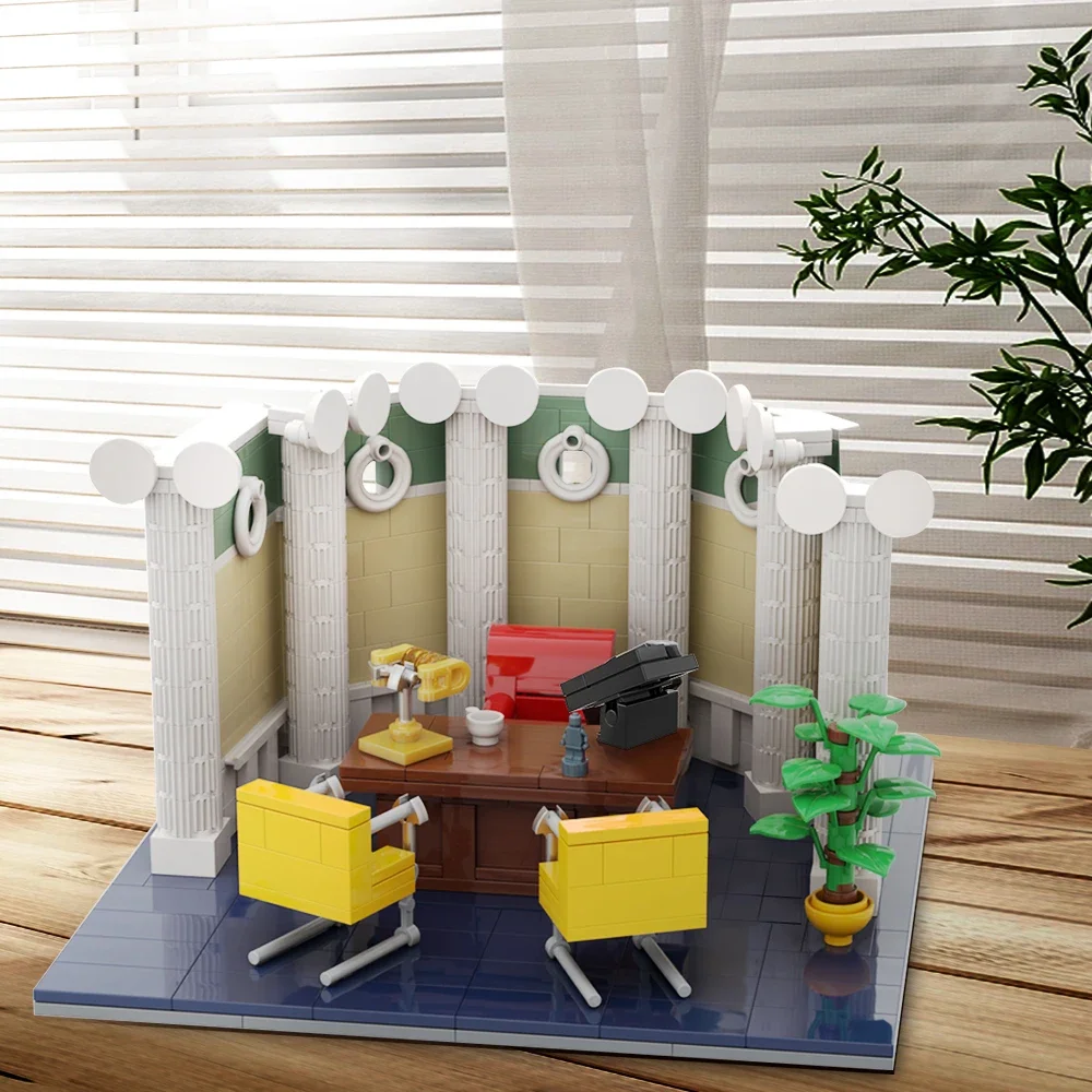 Gobricks モダンオフィス建築ビルディングブロックセット映画サウルズグッドマンズオフィスビルレンガ粒子レンガのおもちゃキッズギフト