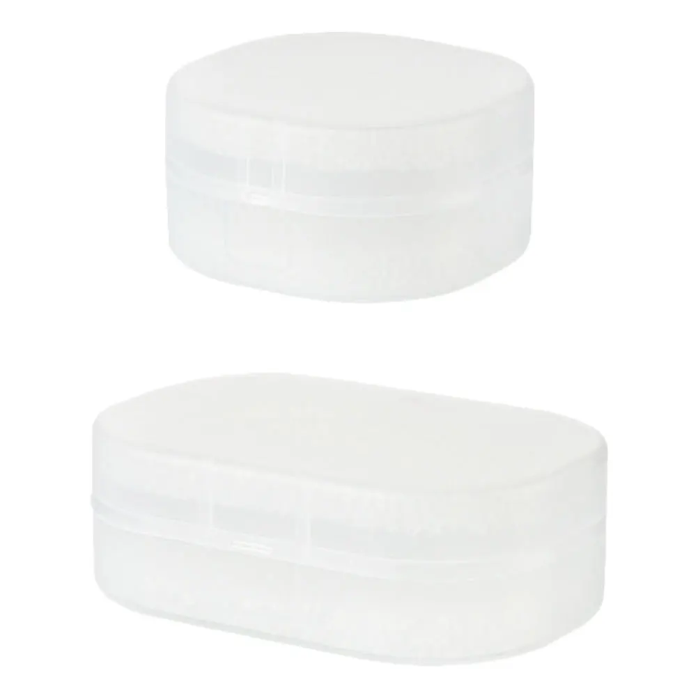 

2 Pcs Soap Box Storage Container Accessory Supply Frosted Jewelry Case Multi-function Sponge Holder for Sink Decorative