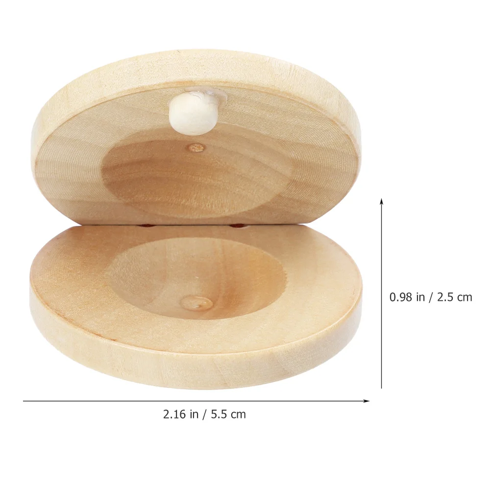 

12 Pcs Musical Instrument Wooden Castanets Instruments Rhythm Percussion