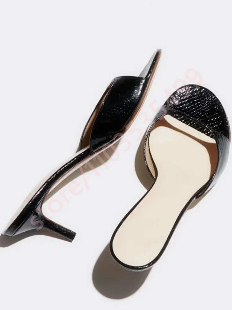 

Summer Open Toe Outdoor Beach Stiletto Slippers 2025 New Sexy Slip-On Slippers Fashion Ladies Casual Vacation Seaside Slippers