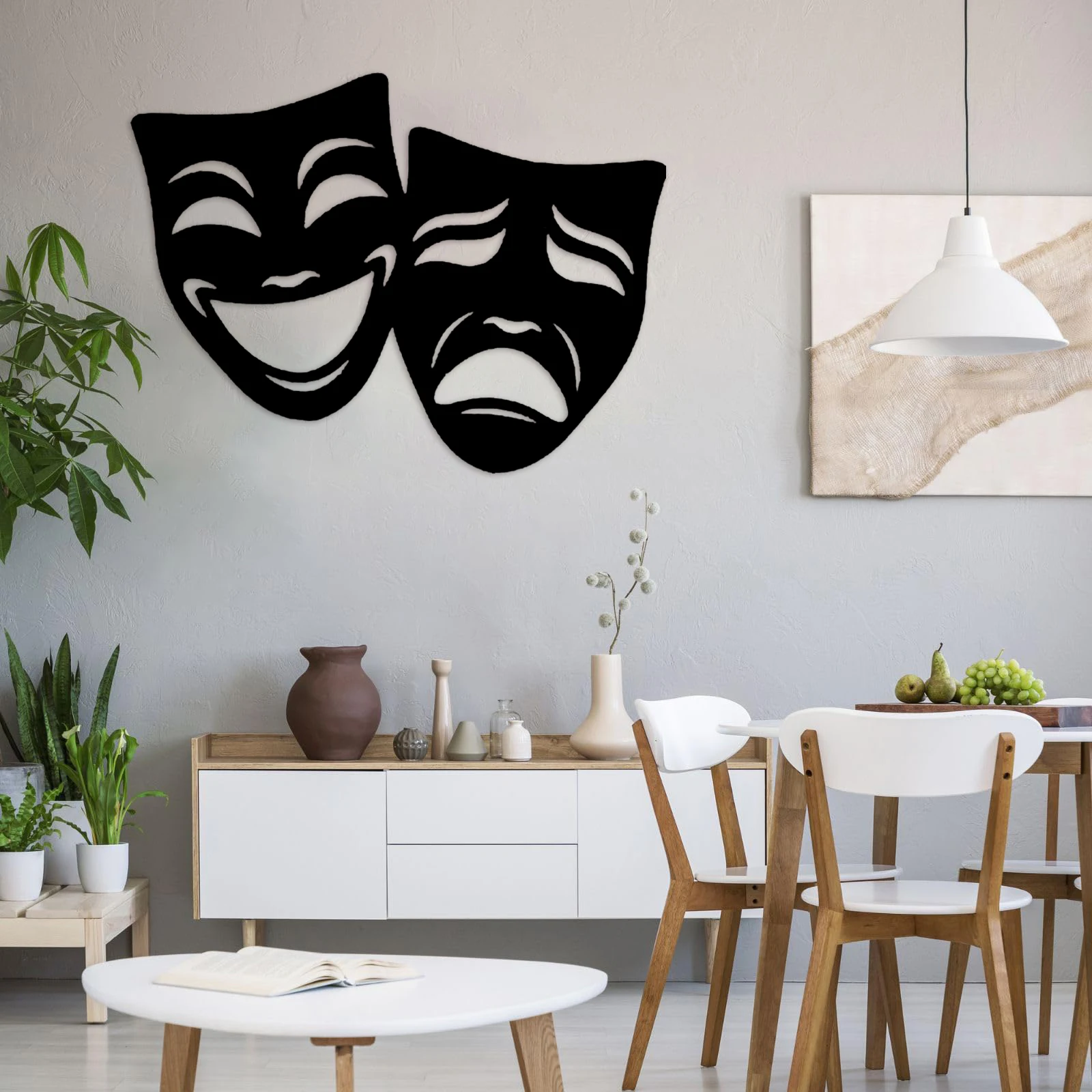 2Pcs Metal Theater Wall Art, Comedy And Tragedy Mask Metal Sign, Actor, Metal Decor Wall Hanging, Gift For Actress Actor Signs