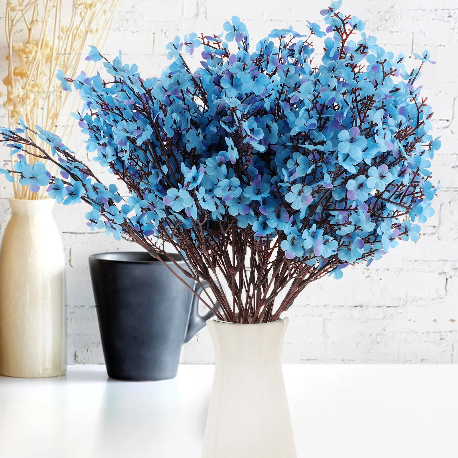 

6Pcs Artificial Gypsophila Flowers Real Touch Simulation for Wedding Home Decoration Lifelike Floral Arrangement Centerpieces