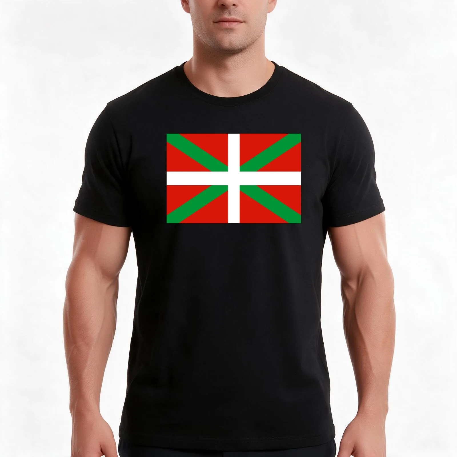 Pays Basque, France T-Shirt, Summer Casual Cotton Tee, Oversized Streetwear Tops, Vintage Graphic Print, Loose Fit Short Sleeve