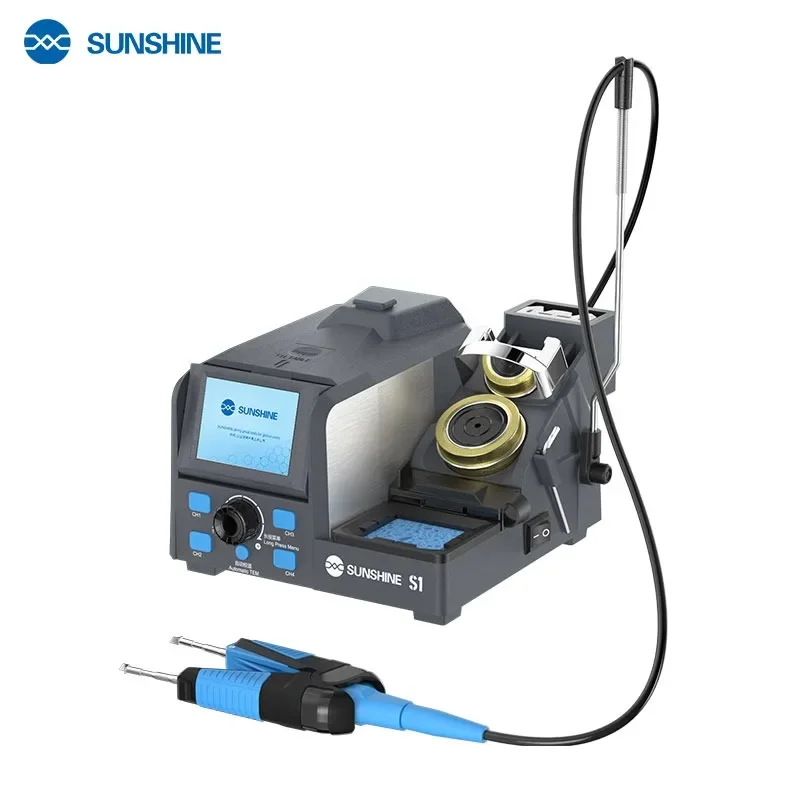 SUNSHINE S1 Precision Tweezers Multi-purpose Welding Platform Color Screen Four-stage Storage Rapid Heating Soldering Station