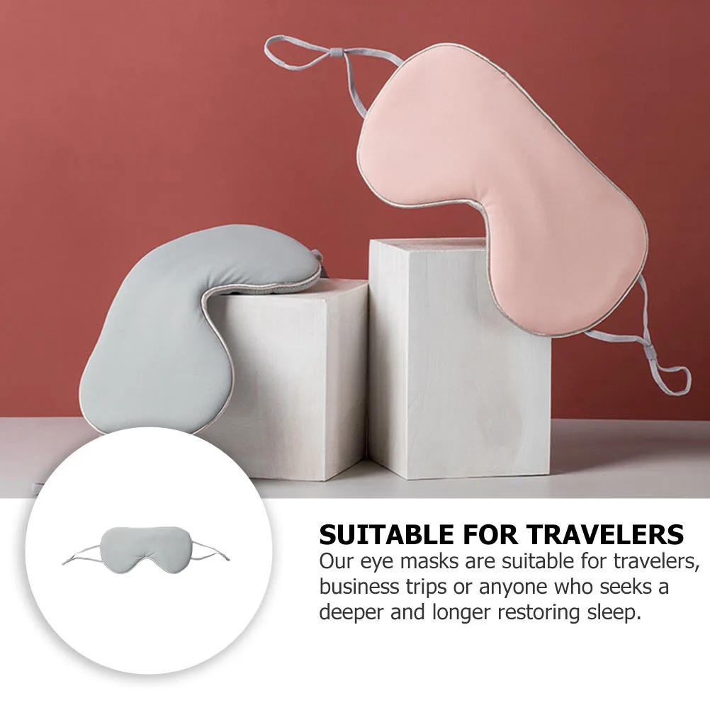 

1pc Cold Warm Breathable Eye Mask For Women Office Sleeping Blindfold Double-Sided Adjustable Ear Loop Pillow-Friendly Travel