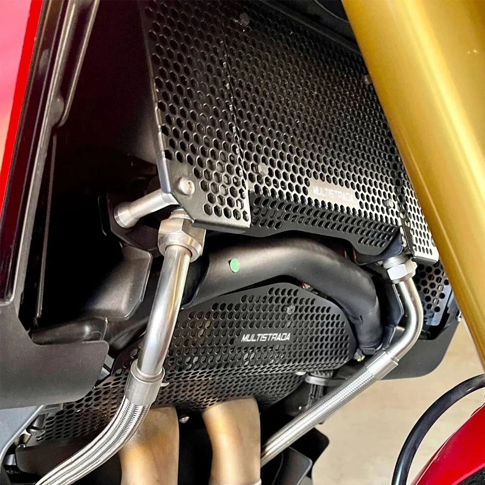 

Для Ducati Multistrada V4/V4S Pikes Peak 2021-2023 2024 Защитная крышка радиатора Масляный радиатор Защитная крышка головки блока цилиндров