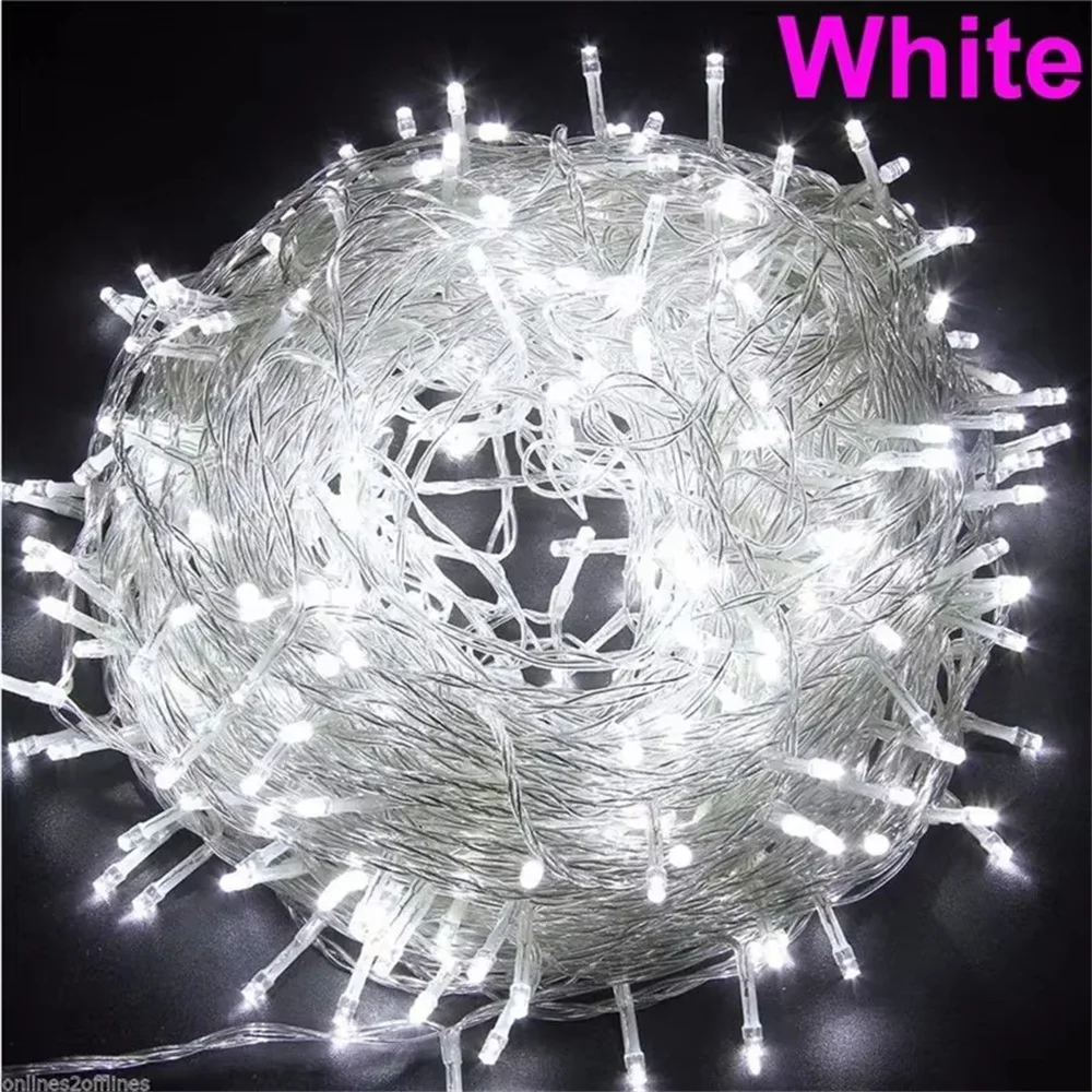 

8 Modes 10M 20M 50M Outdoor Waterproof Christmas Lights Decorative Led String Lights For Holiday Garland Lights 220V 110V