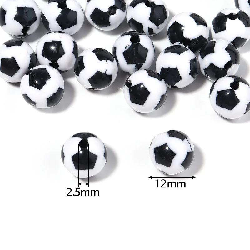 10-50pcs Acrylic sport ball beads DIY for Bracelet making football basketball baseball beads for Jewelry Making