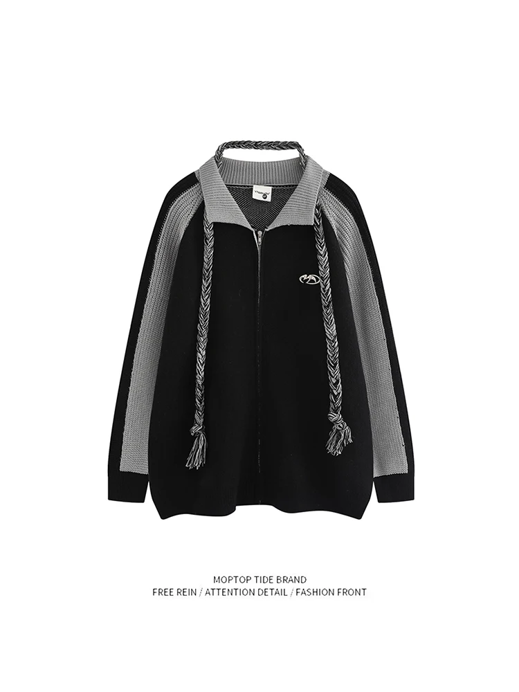 

Женский вязаный кардиган Laid-ba American Style Color Block с открытыми плечами, свободного кроя, для зимы