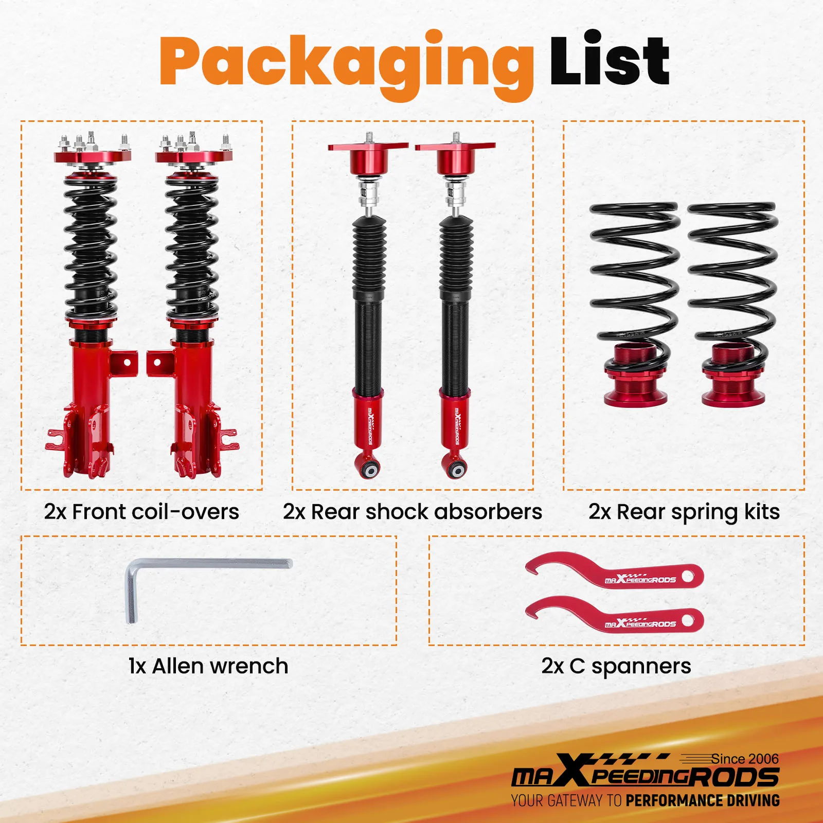 Kit de Suspension Coilover d'amortisseur 24 voies pour Mazda 3 BM/BN 2014-2018