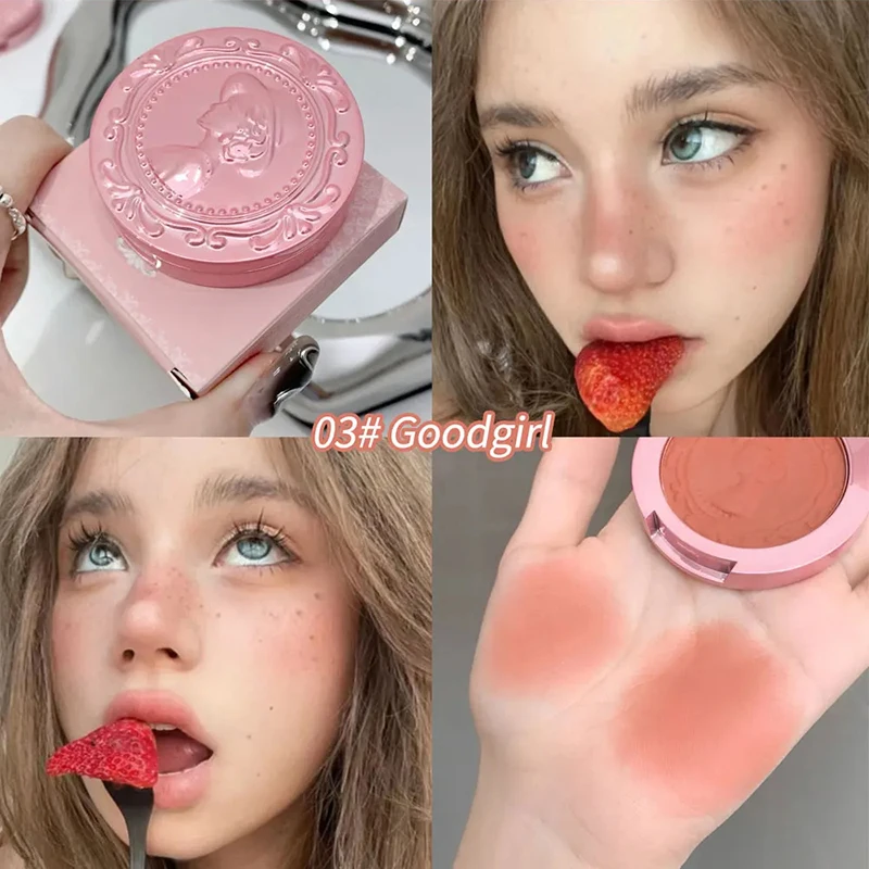 Three dimensional relief mist Color blush natural tender delicate hold makeup low saturation female blush cream