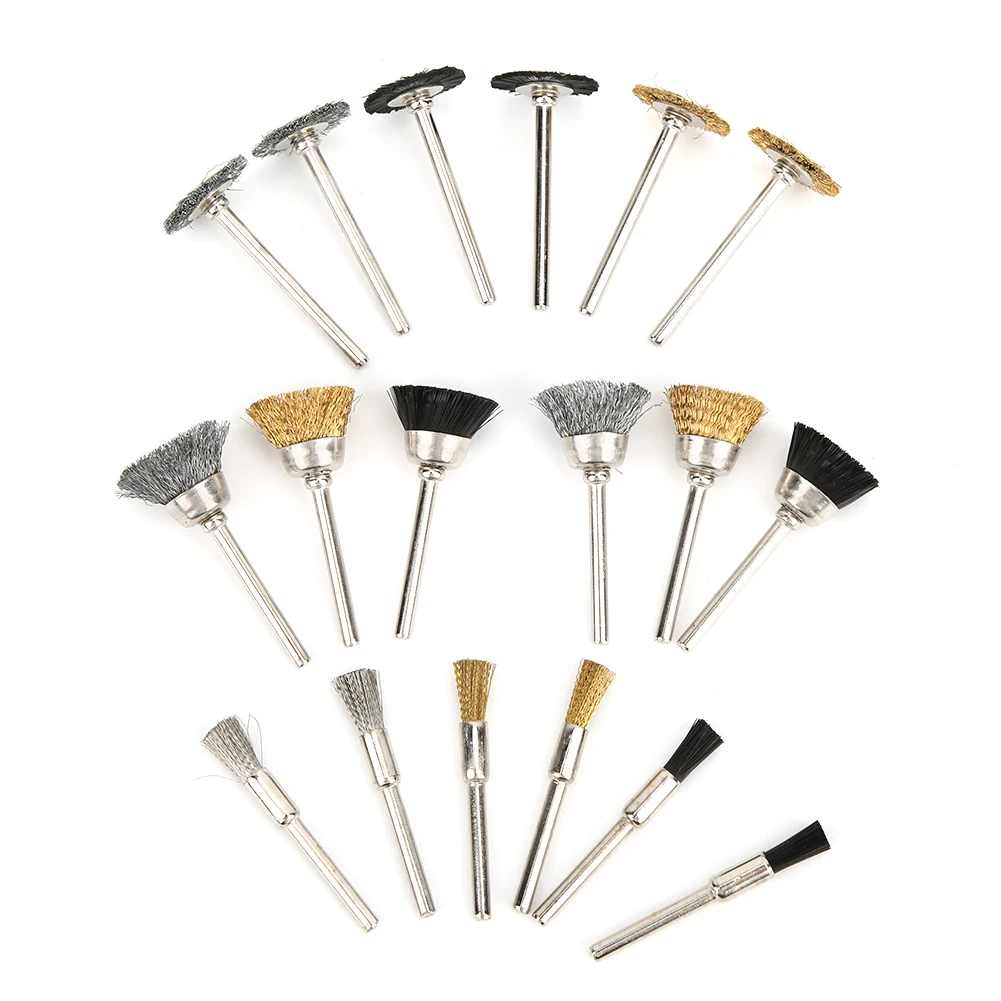 Polishing Wire Wheel Rotary Tool Accessory Aluminum Wire Wheel Cup Brush Polishing Set for Electric Grinder Rotary Tool