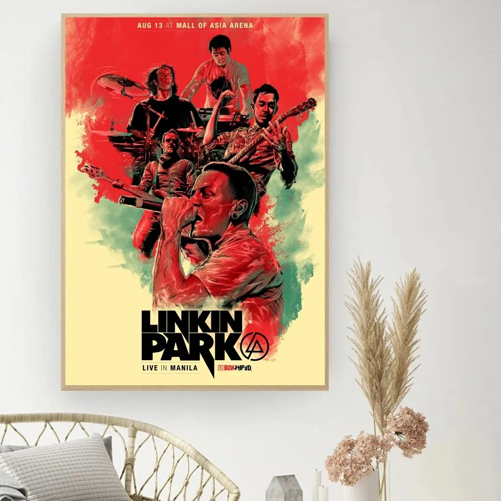 Band L-Linkin Cool P-Park Poster DIY Vintage Movie Poster Wall Art Painting Study Stickers Big Szie Wall Painting