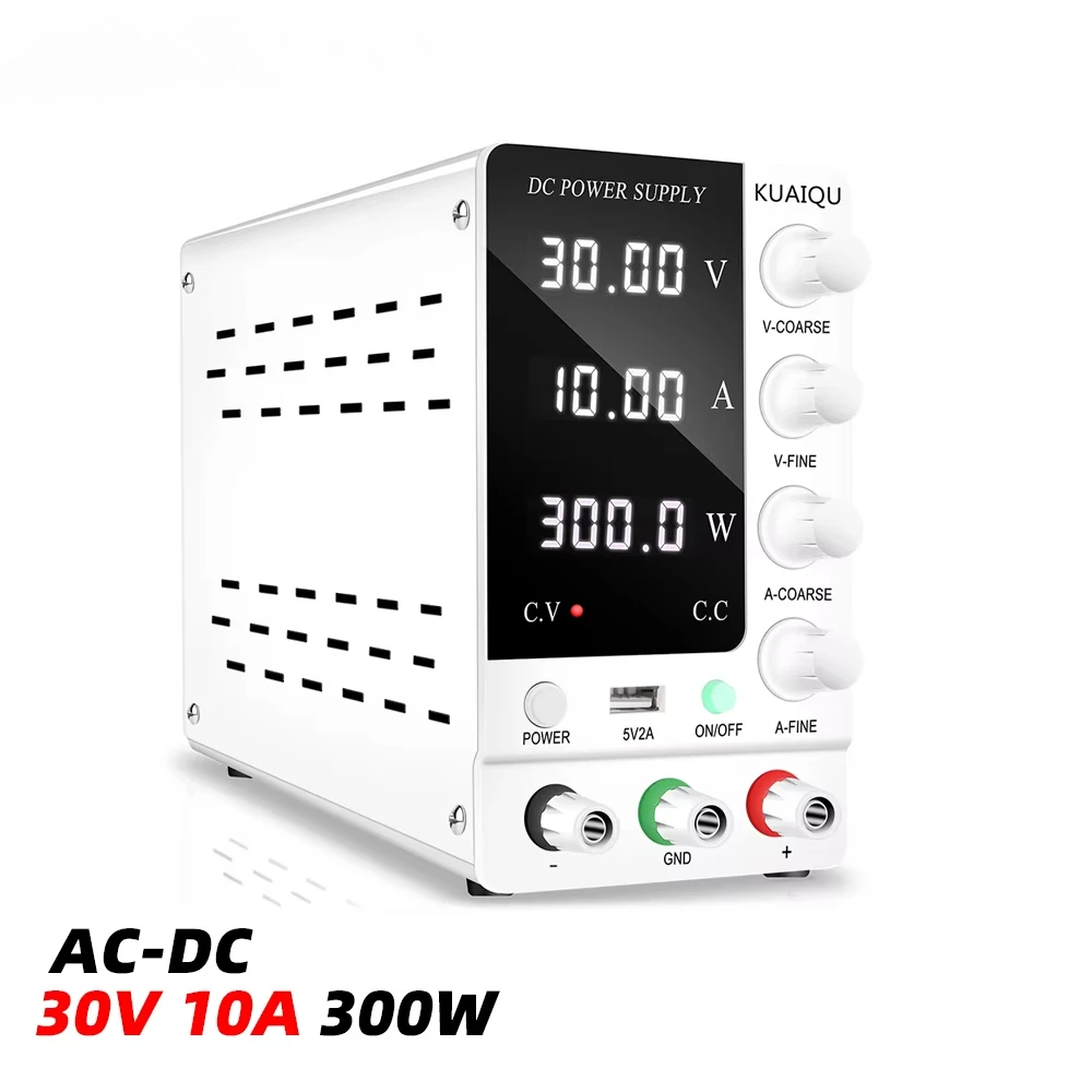 SPS-C3010 300W Adjustable Bench DC Power Supply 30V 10A with Encode Knob 4-Digit Display for 12V 24V Battery Charge