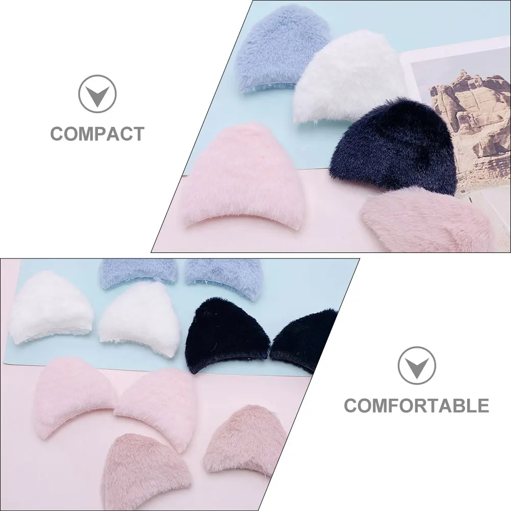 

10 Pcs Rabbit Ears Hair Accessories Kids Clothes Decor DIY Cat Ears Charm Headband Supplies Pink Korean Denim Black
