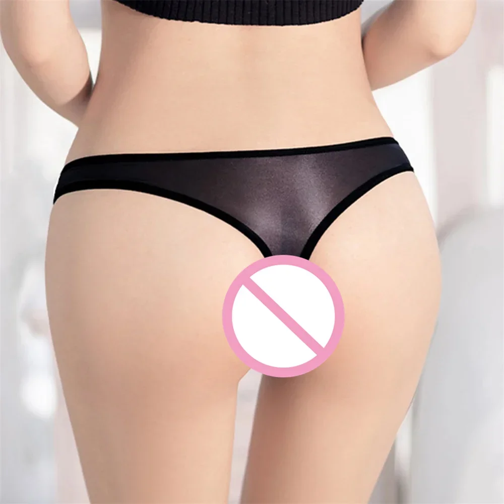 섹시한 여성 시스루 메쉬 브리프, 광택 속옷, 로우 라이즈 끈 팬티, 시스루 언더팬츠, 초박형 에로틱 란제리
