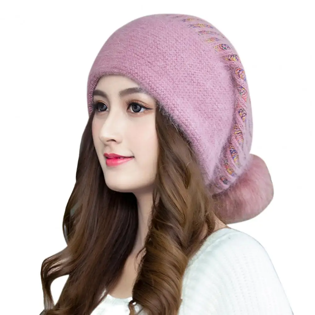 Stretchy  Chic Pure Color Anti-pilling Winter Hat High Elasticity Lady Winter Skullies Hat Soft   for Shopping