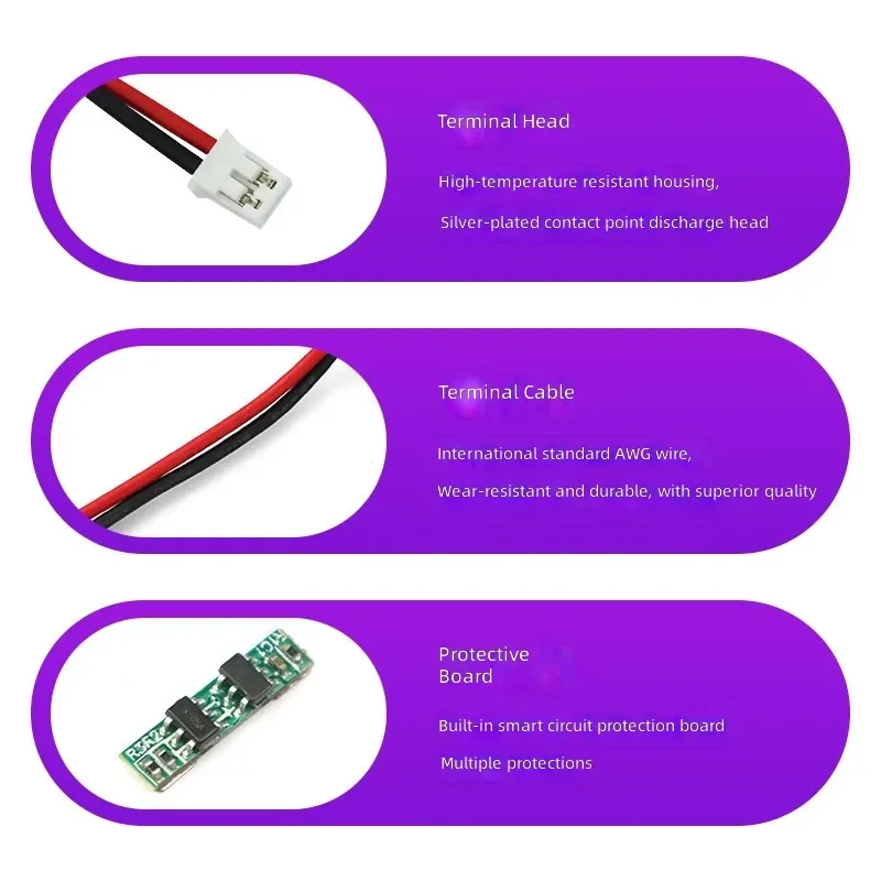 for 654060 Polymer Lithium Battery 3.7V 2000mAh for Makeup Mirror Filling Light Driving Recorder Soft Bag Battery