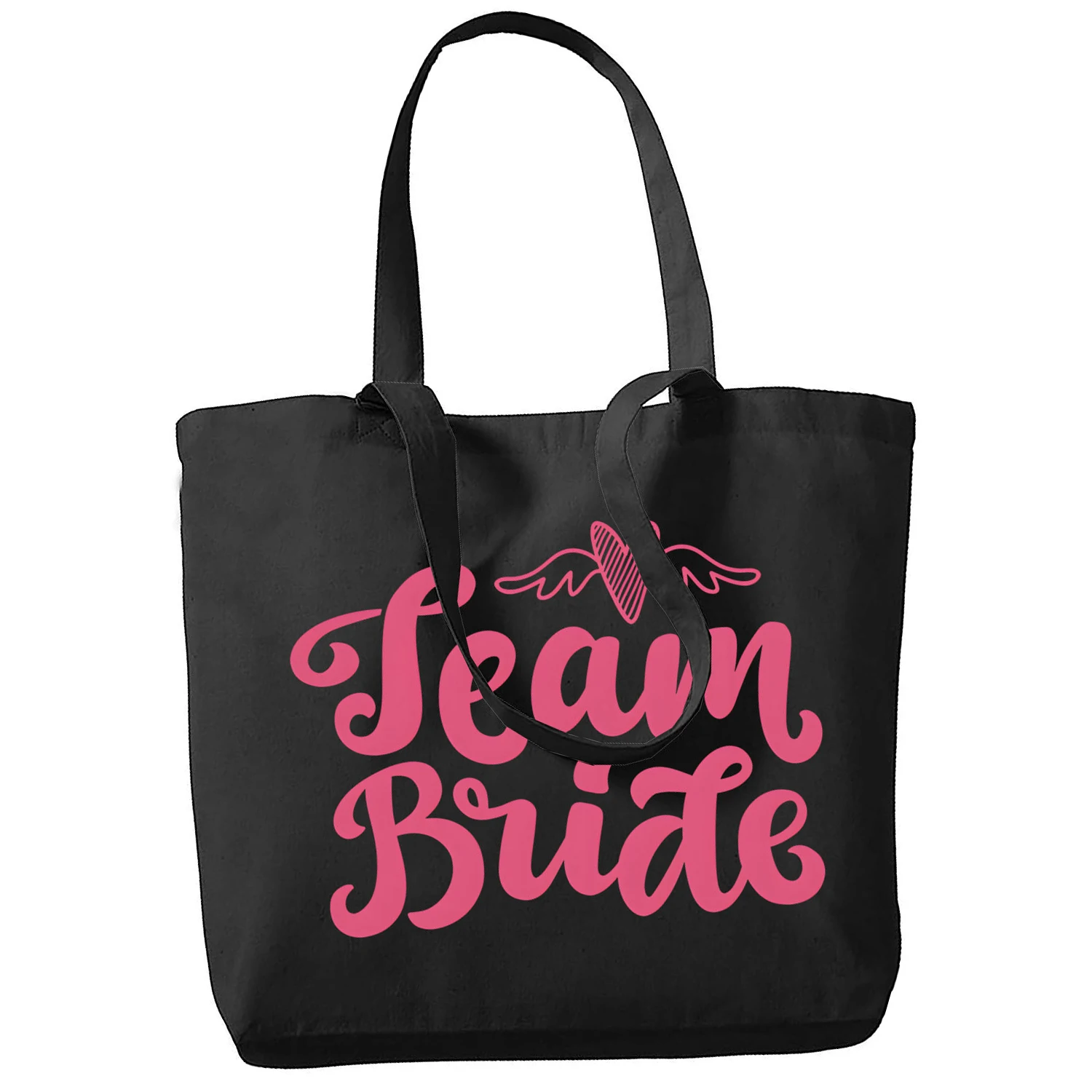 Team Bride Bachelorette Party Friends Bridesmaid Wedding Party Shopping Bag Print Original Design Fashion Travel Canvas Bags