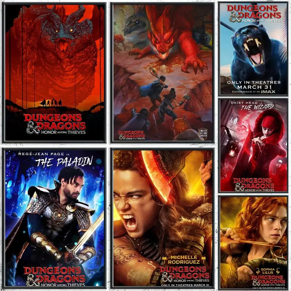 Fantasy Movie D-Dungeons & Dragons Honor Among ThievesS Painting Calligraphy HD Canvas Poster Crease Free Waterproof All Space