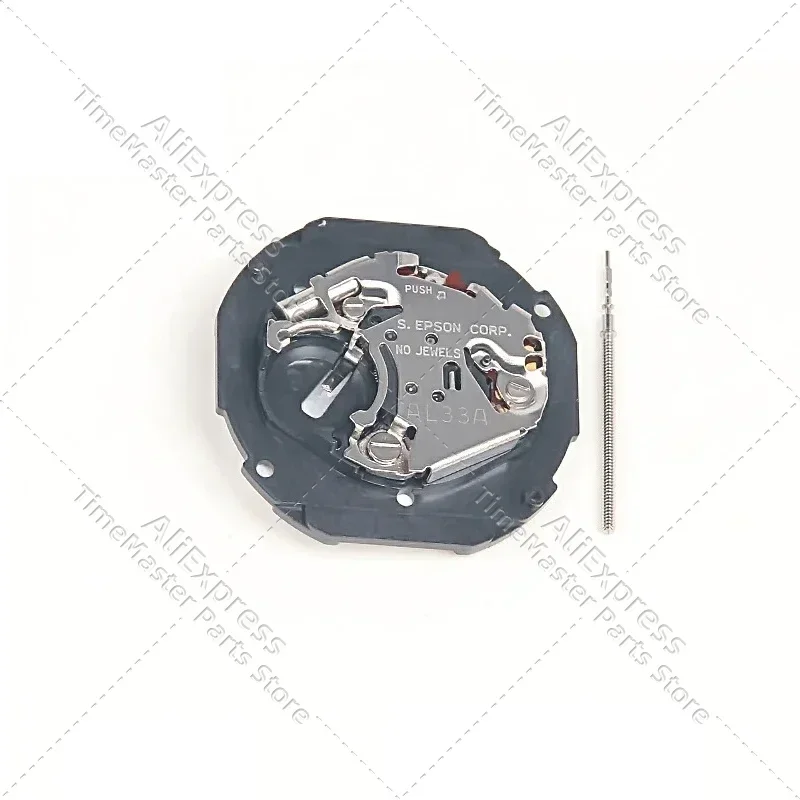 New AL33 quartz electronic movement AL33 movement double calendar three hands watch movement accessories