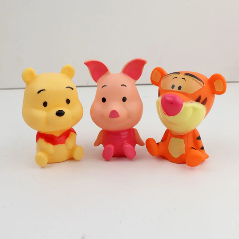 

Kawaii Figures Set Winnie Piglet Tigger 3pcs Anime Figures Toys For Girl Cute Movies & Tv Winnie The Pooh Pvc Doll Gift