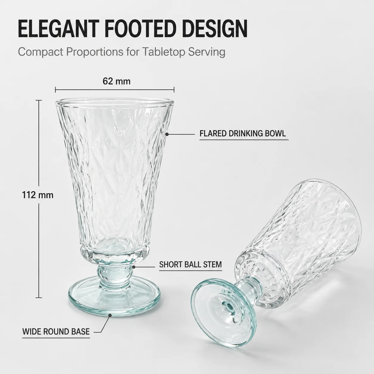 1PC Retro Embossed Crystal Gla - огляд і ціна Coffee And Tea Glass