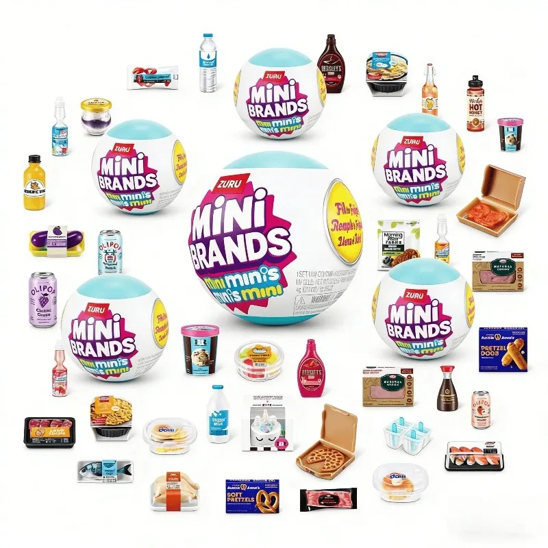 ZURU Original Fill The Fridge Mini Refrigerator Set Mini Brands Ball Series Blind Box Mystery Box Play House Toy Decor Gifts . view 5